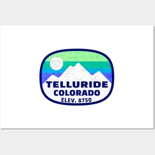 Telluride Colorado Skiing Mountains Ski Hiking Posters and Art